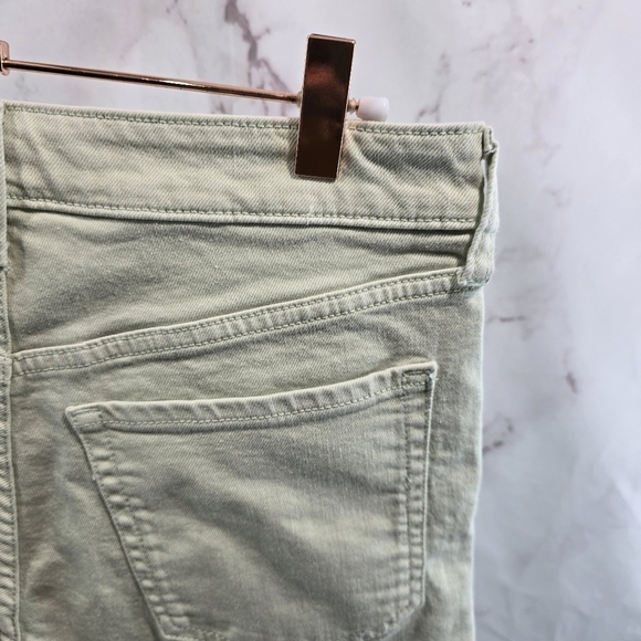 Old Navy Shorts Womens 8 Green High Rise OG Valganna Mom Light Mint Denim Jean - Picture 10 of 11